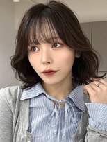 ワンズ リー 上大岡店(One's ly) ココアベージュ小顔フェイスレイヤーショートエアウェーブパーマ