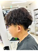 波巻きパーマ