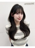 韓国ヘア レイヤー 顔まわり