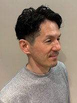 オレンジペコ(orange peco)&nbsp;ツイストスパイラルパーマ ツーブロック 黒髪 ビジネス 40代
