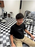 波巻きツイストスパイラルリバースセンターパートニュアンスパR