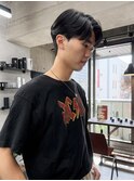 センターパート 曲がる縮毛矯正 ダウンパーマ 南川聖華