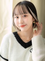 カバーヘア ブリス 戸田公園西口店(COVER HAIR bliss)&nbsp;ミストバングフェイスフレーミングハッシュレイヤーボブ20代X