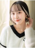 ミストバングフェイスフレーミングハッシュレイヤーボブ20代X