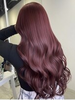エル オオサカ 心斎橋店(L. OSAKA) ダークパープル/ダブルカラー/ブリーチ/リタッチ/ワインレッド