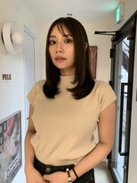 ペレ 原宿(PELE)&nbsp;ダークパープルナチュラルショート夏のヘアアレンジ原宿