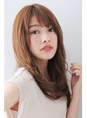 ★小顔カットシースルー透け感ラベンダー艶カラーナチュミディ