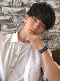 【Chain×松永】黒髪ソフトツーブロック刈り上げマッシュ