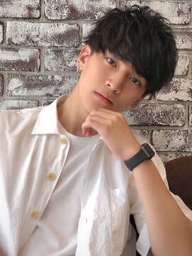 チェーンノア 国分寺店(Chain noah) 【Chain×松永】黒髪ソフトツーブロック刈り上げマッシュ