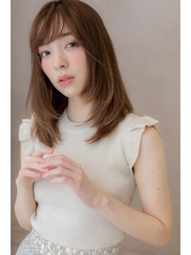 カバーヘア 上尾西口店(COVER HAIR) カーキオレンジブラウン透け感ラインカラー301Z上尾10代20代30代