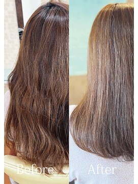 アークスヘアー 大人かわいいモカベージュナチュラルロブヘアー美肌