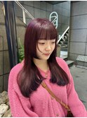 【廣田未来】ピンクレッドに裾カラー♪