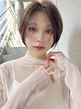 ミンクス渋谷スマートサロン(MINX shibuya smart salon) シアーカラー ショート 姫カット ダークアッシュ 魅力倍増カール