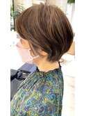 大人くびれショート/白髪ぼかしハイライト/髪質改善30代40代50代