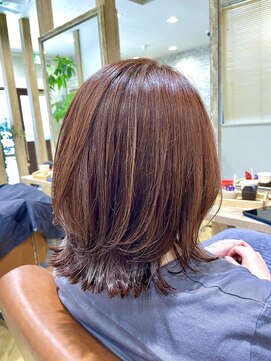ジェービーヘア 稲毛(jb hair) 切りっぱなしボブ/エアリーロング/美髪/ピンクブラウン【稲毛】