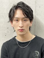 フイ 新宿3丁目(Hui)&nbsp;フェザーパーマ/グレーブルーカラー/刈り上げショートパンク