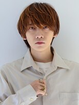 メンズウルフショート/爽やかモテ髪透明感ブラウン