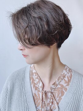 モリオフロムロンドン 原宿本店(morio from London) 【morio原宿】刈り上げハンサムショート　ニュアンスパーマ