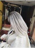 バレイヤージュ☆ホワイトシルバー