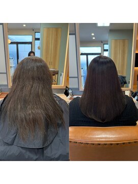 ナチュラル 古川店(Natural) 古川 大崎市 縮毛矯正 髪質改善 トリートメント 艶髪カラー