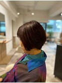 20代30代40代◎似合わせカットチェリーブラウンショートヘア