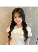 プルエクステで暗髪ロング♪王道モテヘア