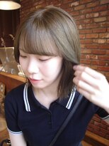 ボコカ(bococa)&nbsp;【Vicky指名】顔周りレイヤーボブ 透明感オリーブベージュ