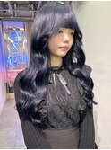 【プルエクステ韓国風ブルーブラック☆】