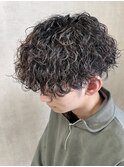波巻きパーマ/波巻きスパイラル/メンズマッシュ