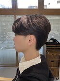 ブルーブラックフェザーパーマサーフカールセンターパート