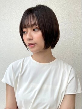 モッズヘア 越谷(mod's hair) くびれボブ/ダークアッシュ/似合わせカット/丸みショートp越谷