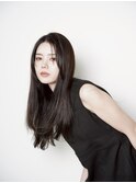 暗髪ロング × 上品グロウスキン [韓国ヘア/韓国メイク/韓国]