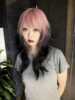 .elice 心斎橋 ダブルカラー/ウルフレイヤーカット【9/1NEWOPEN(予定)】の写真/.elice心斎橋 |ダブルカラー×ウルフ/ブリーチ/学割u24/ブリーチ/ダブルカラー/レイヤーカット/リタッチ