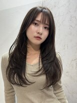 アンドリルム 梅田(&Lillme)&nbsp;髪質改善グレージュカラーハッシュカット前髪あり梅田20代30代