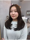 【尼崎/園田】艶グレージュカラー×韓国風レイヤー