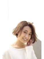 リガナッツ 十条店(Riganuts)&nbsp;[riganuts 十条]ベージュカラーが映える大人ボブ