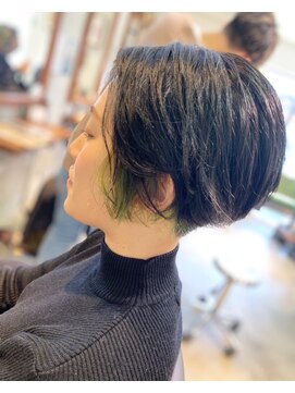 アンドライフ 市原店(AND LIFE) ハンサムショート×グリーンインナーカラー