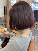大人かわいいくびれミディラベンダーインナーカラー