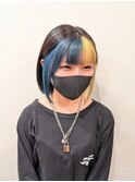 #インナーカラー#イエローカラー#ターコイズブルー
