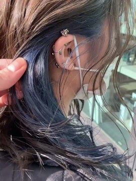 エムスラッシュ ソル センター南(M.SLASH SOL) SOLセンター南/インナーカラー/くすみブルー/ディープブルー