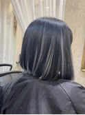 斜めバング/グレージュカラー/デザインカラー/シルキーベージュ/