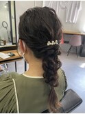 【WAVY hair set】結婚式ヘアセット立体感のある編みおろし