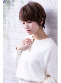 栗色×大人っぽショート/キレイめカジュアル　[30代40代50代]