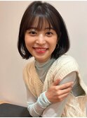 大人かわいい柔らかボブ