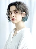 くせ毛を活かすグラデーションミニボブ/インナーカラー　渡邉