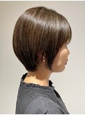 白髪染め ショートボブ 白髪ぼかし 30代 40代 50代