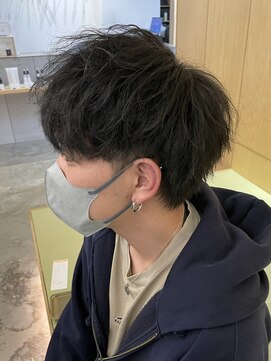 ニアウ 太田店(Niau) ツイストスパイラルパーママッシュメンズパーマ波巻きパーマ