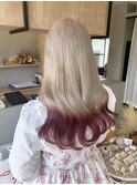 ホワイトブランドピンクグラデーション