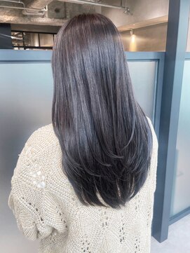 アルバム 銀座(ALBUM GINZA) グレーベージュグレージュカラー美髪レイヤーロング_ba500651