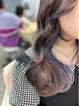 ヘアーデザインガーデニア(hair design Gardenia) くすみラベンダー×ラベージュ【赤羽 赤羽岩淵 子連れ美容室】